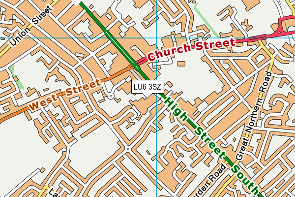 LU6 3SZ map - OS VectorMap District (Ordnance Survey)