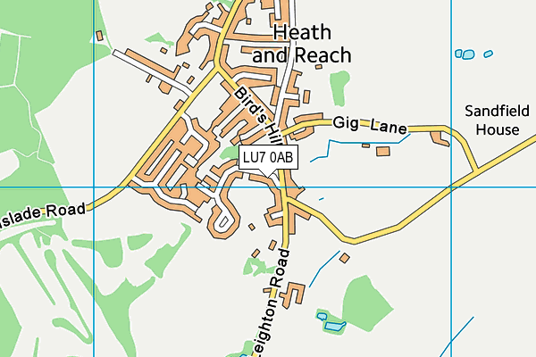 LU7 0AB map - OS VectorMap District (Ordnance Survey)