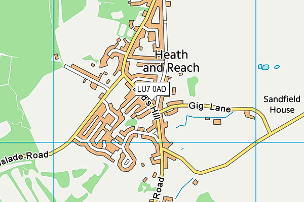 LU7 0AD map - OS VectorMap District (Ordnance Survey)