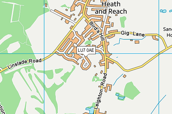 LU7 0AE map - OS VectorMap District (Ordnance Survey)