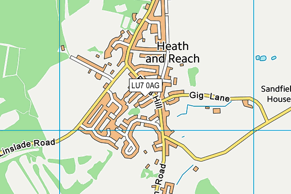 LU7 0AG map - OS VectorMap District (Ordnance Survey)