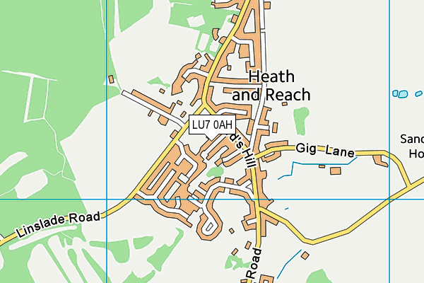 LU7 0AH map - OS VectorMap District (Ordnance Survey)