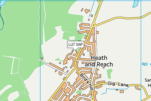 LU7 0AP map - OS VectorMap District (Ordnance Survey)