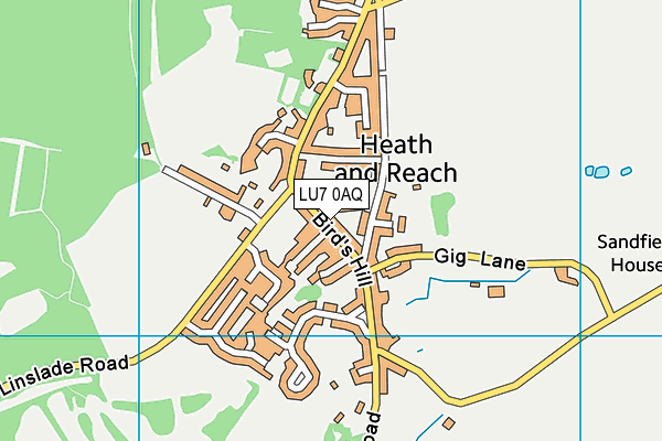 LU7 0AQ map - OS VectorMap District (Ordnance Survey)