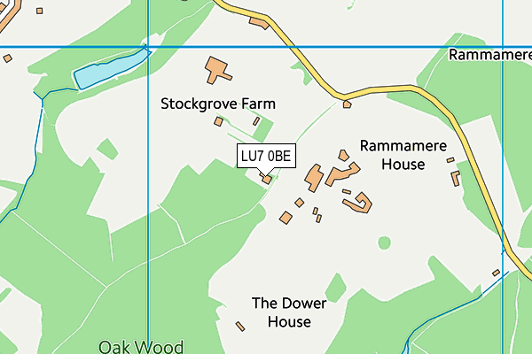 LU7 0BE map - OS VectorMap District (Ordnance Survey)