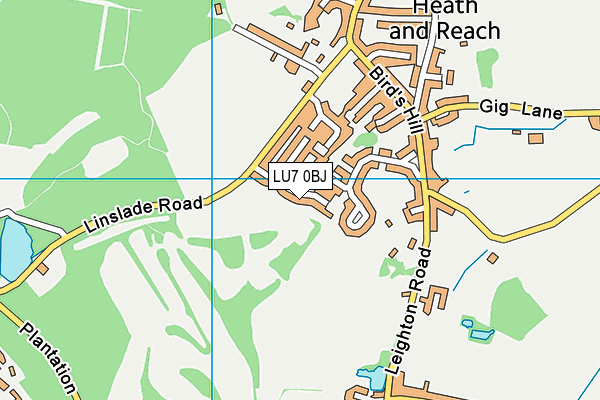 LU7 0BJ map - OS VectorMap District (Ordnance Survey)