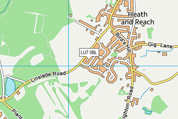 LU7 0BL map - OS VectorMap District (Ordnance Survey)