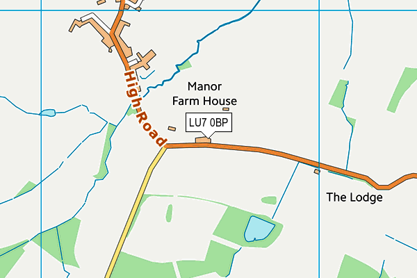 LU7 0BP map - OS VectorMap District (Ordnance Survey)