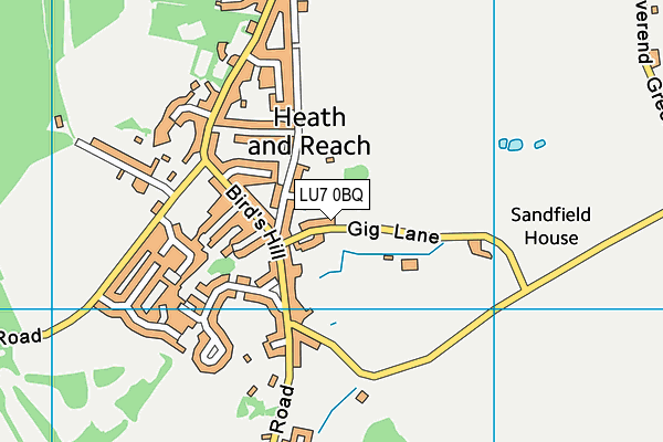 LU7 0BQ map - OS VectorMap District (Ordnance Survey)