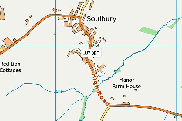 LU7 0BT map - OS VectorMap District (Ordnance Survey)