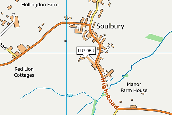 LU7 0BU map - OS VectorMap District (Ordnance Survey)