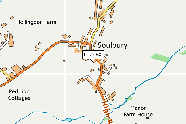 LU7 0BX map - OS VectorMap District (Ordnance Survey)