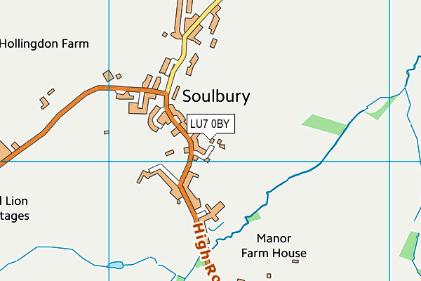 LU7 0BY map - OS VectorMap District (Ordnance Survey)