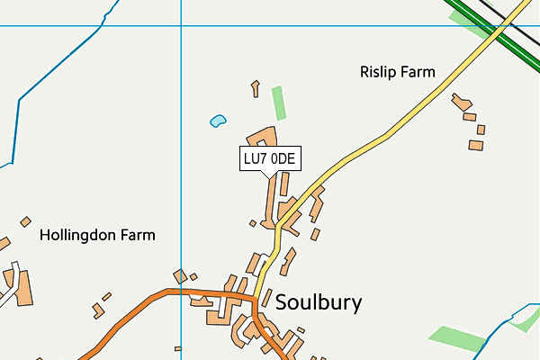 LU7 0DE map - OS VectorMap District (Ordnance Survey)