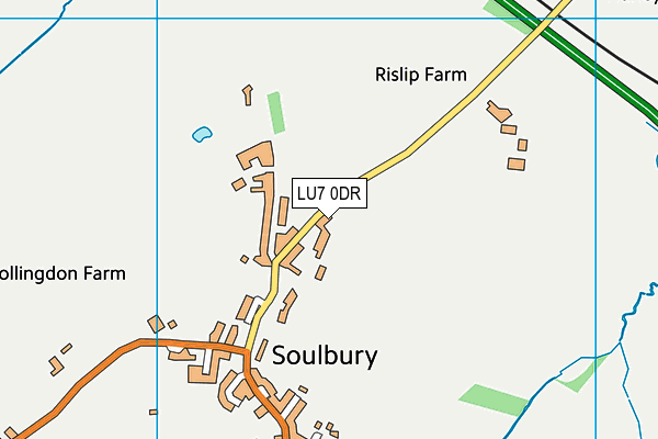 LU7 0DR map - OS VectorMap District (Ordnance Survey)