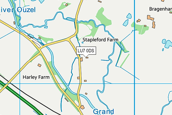 LU7 0DS map - OS VectorMap District (Ordnance Survey)