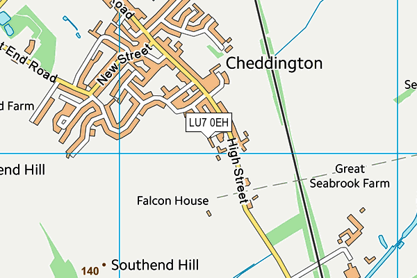 LU7 0EH map - OS VectorMap District (Ordnance Survey)
