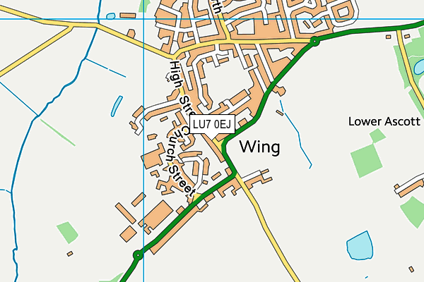 LU7 0EJ map - OS VectorMap District (Ordnance Survey)