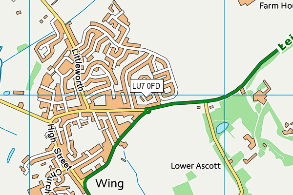 LU7 0FD map - OS VectorMap District (Ordnance Survey)