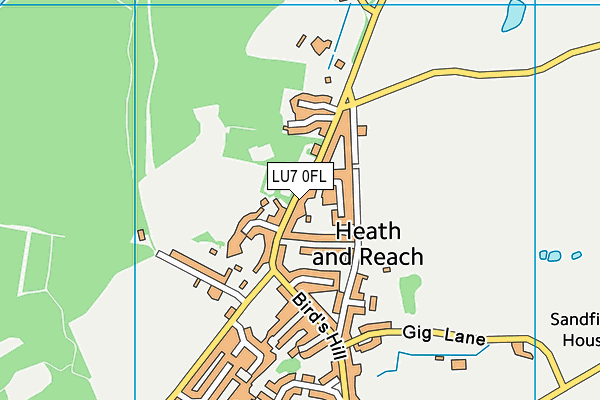 LU7 0FL map - OS VectorMap District (Ordnance Survey)