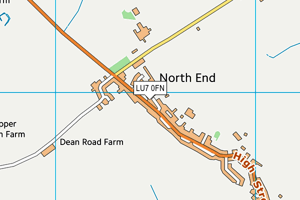 LU7 0FN map - OS VectorMap District (Ordnance Survey)