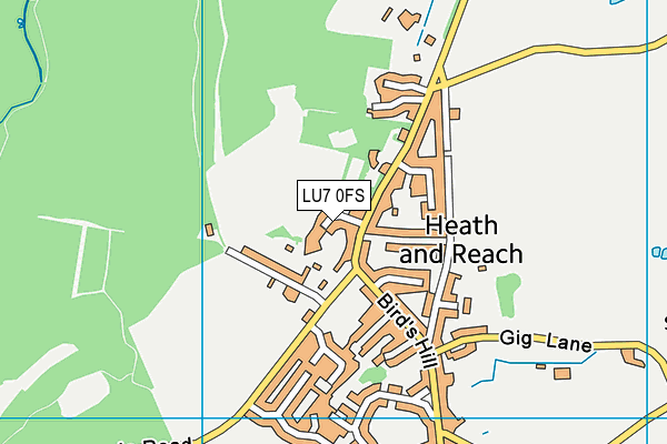 LU7 0FS map - OS VectorMap District (Ordnance Survey)