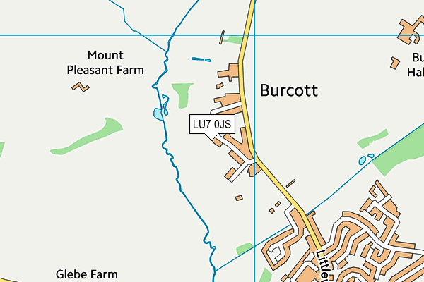 LU7 0JS map - OS VectorMap District (Ordnance Survey)