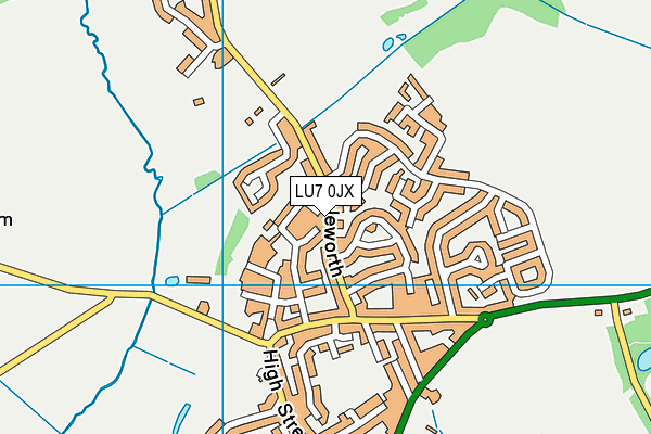 LU7 0JX map - OS VectorMap District (Ordnance Survey)