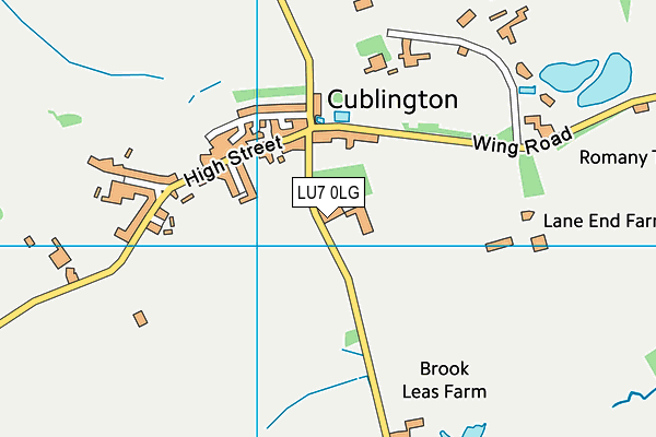 LU7 0LG map - OS VectorMap District (Ordnance Survey)