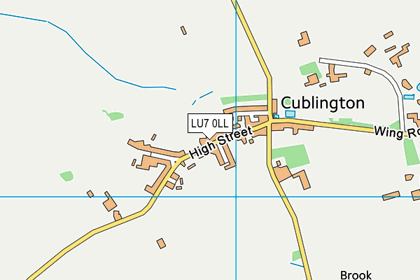 LU7 0LL map - OS VectorMap District (Ordnance Survey)