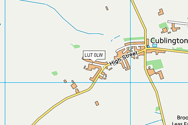 LU7 0LW map - OS VectorMap District (Ordnance Survey)