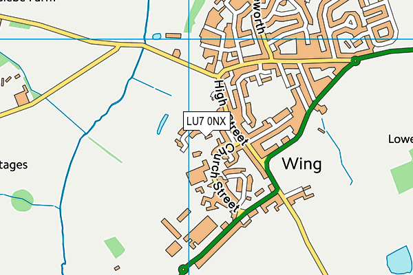 LU7 0NX map - OS VectorMap District (Ordnance Survey)