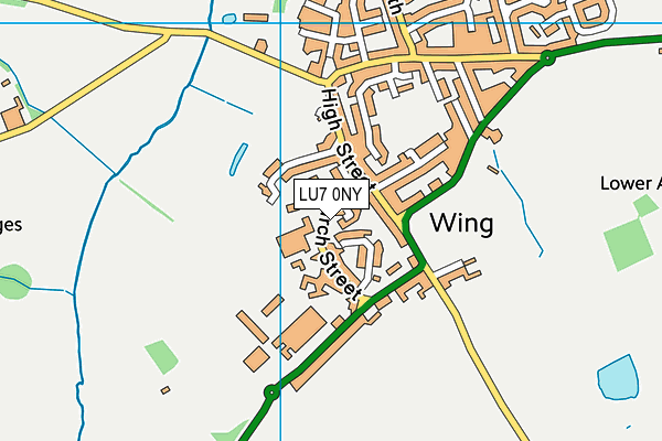 Overstone Combined School map (LU7 0NY) - OS VectorMap District (Ordnance Survey)