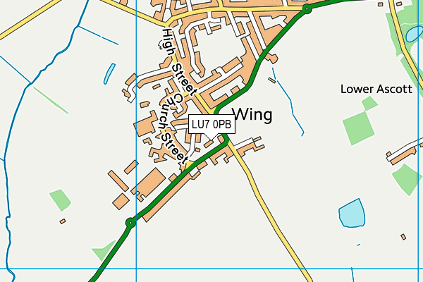 LU7 0PB map - OS VectorMap District (Ordnance Survey)