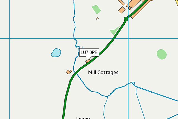 LU7 0PE map - OS VectorMap District (Ordnance Survey)