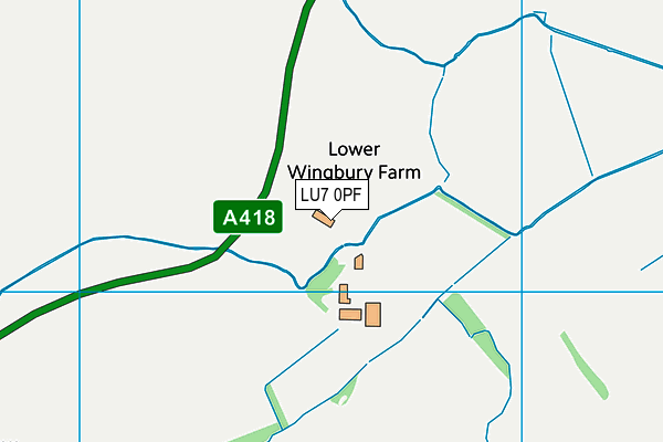 LU7 0PF map - OS VectorMap District (Ordnance Survey)