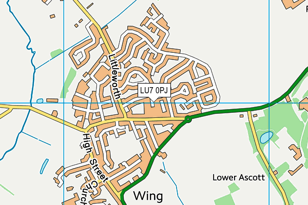 LU7 0PJ map - OS VectorMap District (Ordnance Survey)