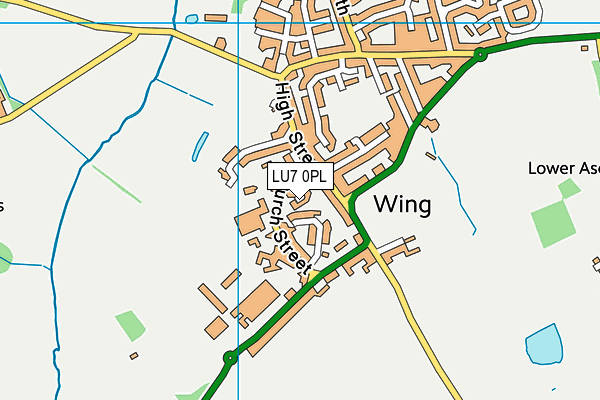 LU7 0PL map - OS VectorMap District (Ordnance Survey)
