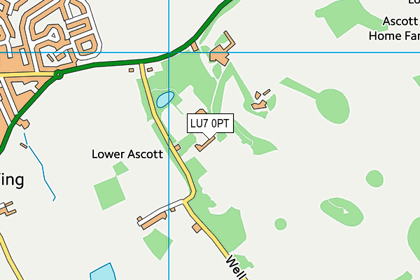 LU7 0PT map - OS VectorMap District (Ordnance Survey)