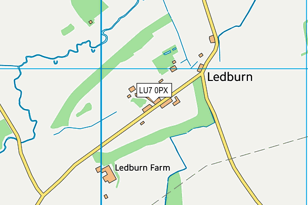 LU7 0PX map - OS VectorMap District (Ordnance Survey)