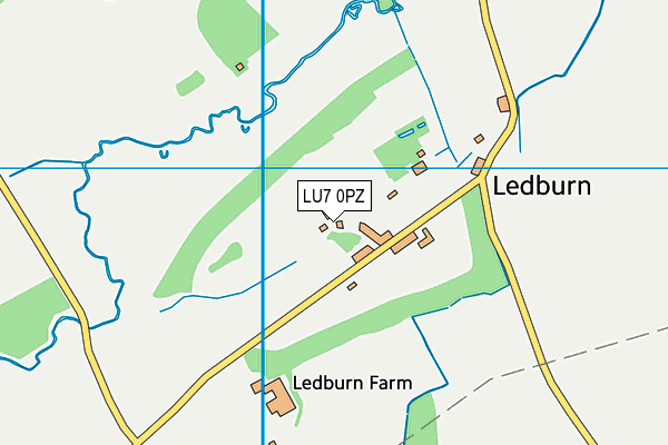 LU7 0PZ map - OS VectorMap District (Ordnance Survey)