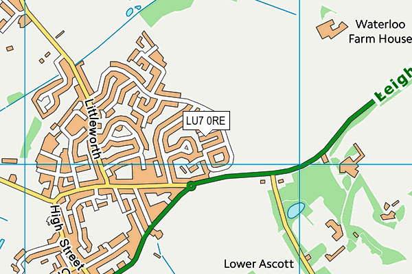 LU7 0RE map - OS VectorMap District (Ordnance Survey)