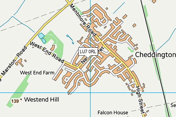 LU7 0RL map - OS VectorMap District (Ordnance Survey)