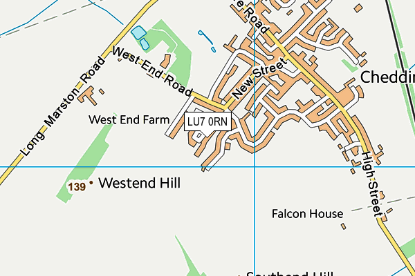 LU7 0RN map - OS VectorMap District (Ordnance Survey)