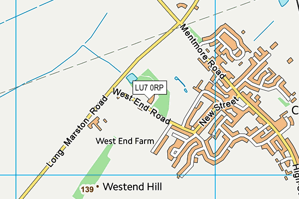 LU7 0RP map - OS VectorMap District (Ordnance Survey)