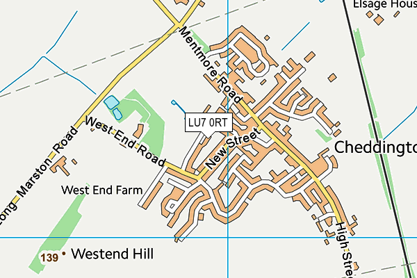 LU7 0RT map - OS VectorMap District (Ordnance Survey)