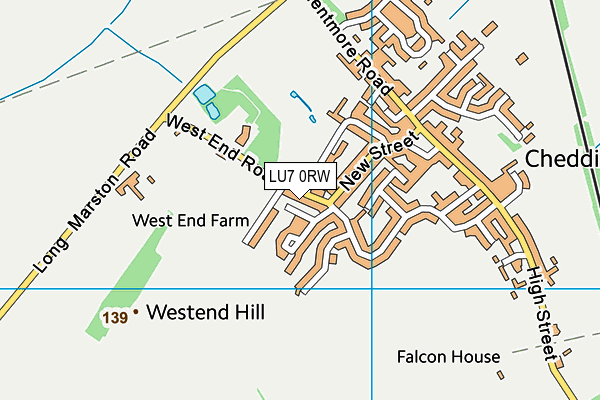 LU7 0RW map - OS VectorMap District (Ordnance Survey)