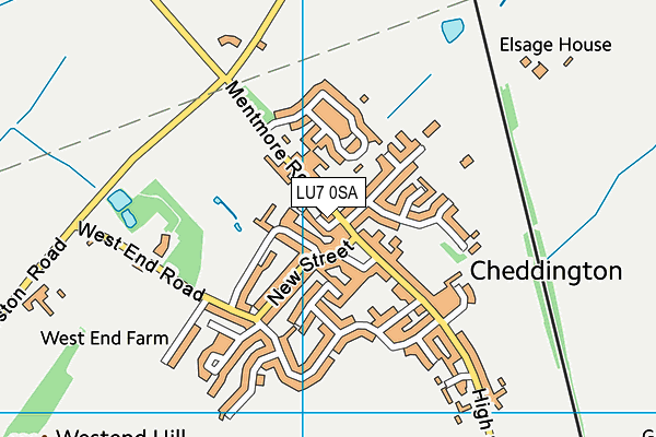 LU7 0SA map - OS VectorMap District (Ordnance Survey)
