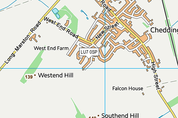 LU7 0SP map - OS VectorMap District (Ordnance Survey)