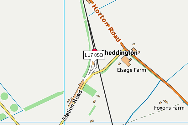 LU7 0SQ map - OS VectorMap District (Ordnance Survey)